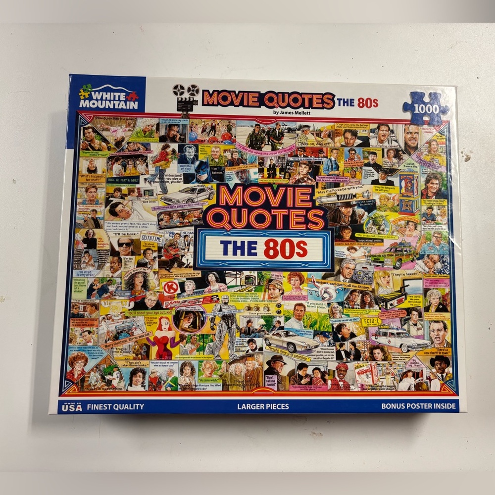 White Mountain 1000 Piece Puzzle Movie Quotes The 80s